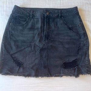 Black jean skirt